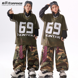 儿童街舞潮服男童69号上衣演出少儿嘻哈hiphop童装表演服酷帅套装