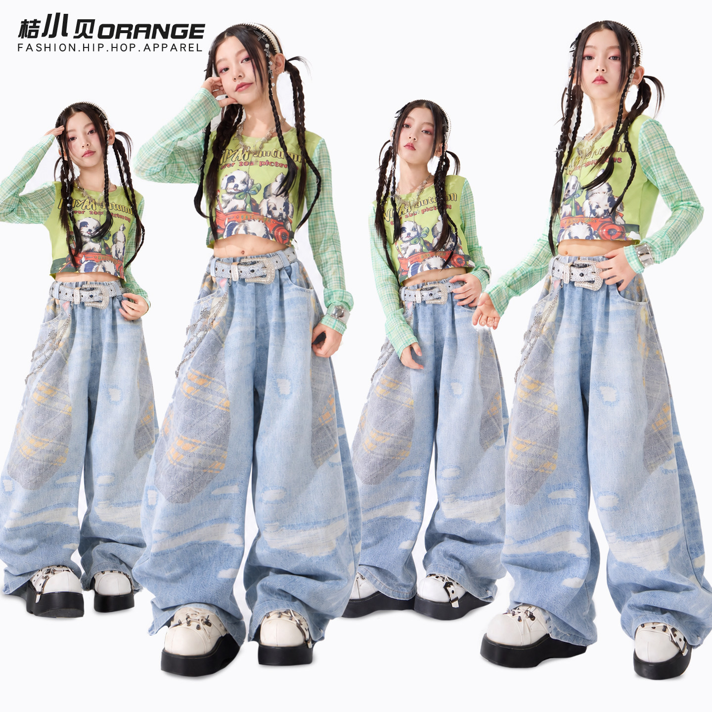 爵士舞服装女童jazz舞蹈服演出