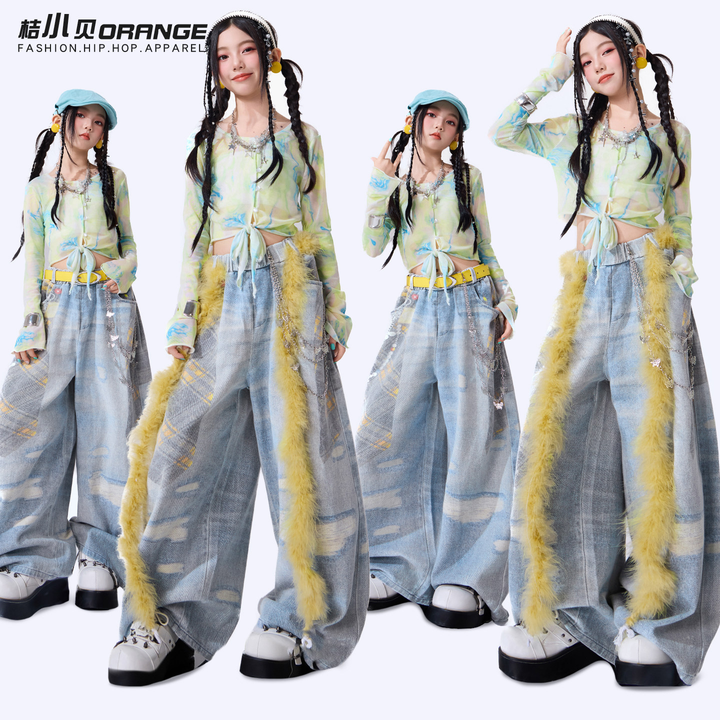 少儿女童套装爵士街舞服装jazz