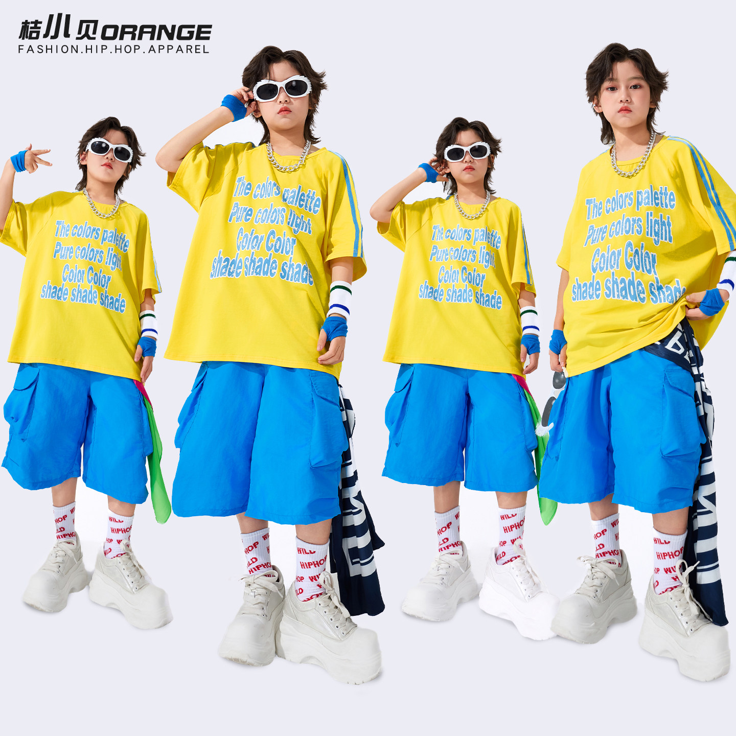 hiphop街舞童装儿童潮服嘻哈短袖
