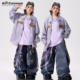 街舞儿童潮服hiphop架子鼓元 旦演出服亮面男童嘻哈女童舞蹈表演服