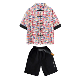 六一儿童演出服男童中国风汉服幼儿园啦啦队合唱服小学生表演服装