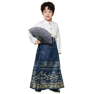 小学生中国风马面裙女童儿童合唱演出服古风汉服男童舞蹈表演服装