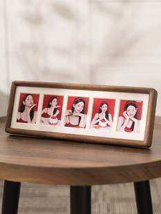 宝丽来相框5格长条洗照片制成表3英寸小卡片展示架定制DIY相框