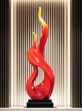 风生水起红色招财摆件高级感玄关客厅办公室落地大型装饰品大吉礼