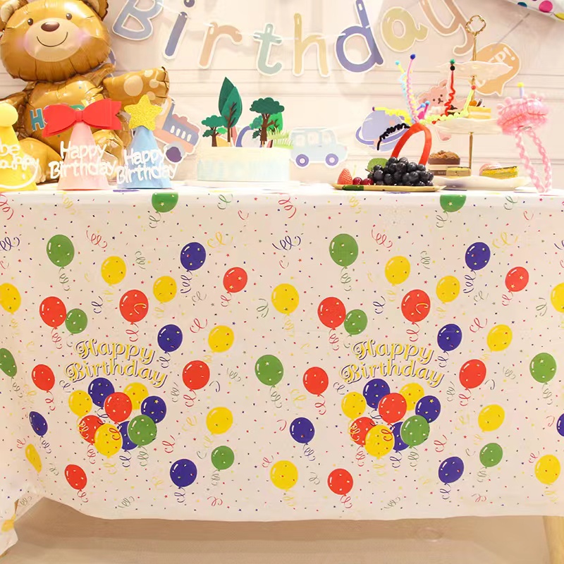 一次性桌布长方形生日派对ins风装饰家用宝宝甜品台布置加厚野餐