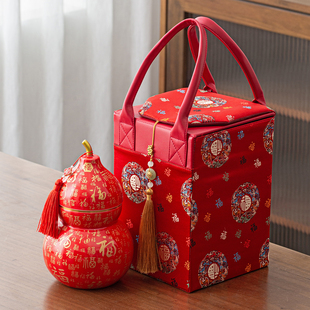 盒子 空盒子通用200克红茶绿茶包装 2025新款 陶瓷葫芦茶叶罐礼盒装