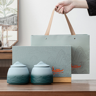 高档茶叶包装盒空礼盒装空盒子半斤通用白茶红茶绿茶礼品盒高级感