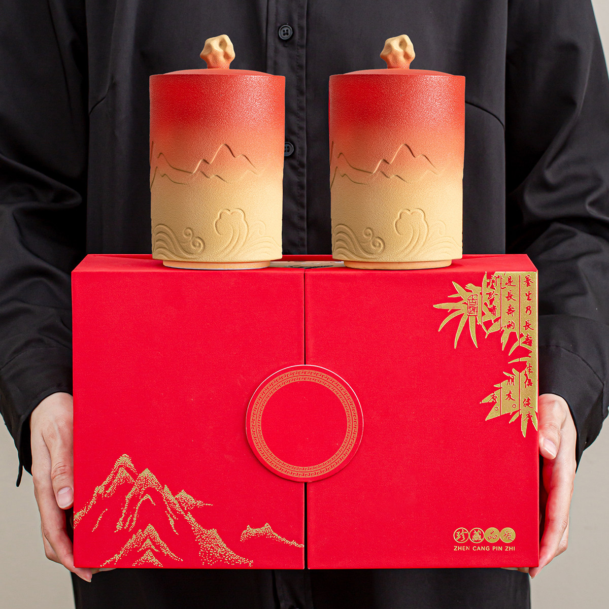 麦辞 茶叶礼盒装高档空盒子 陶瓷茶叶罐礼品盒通用红茶绿茶金骏眉图片