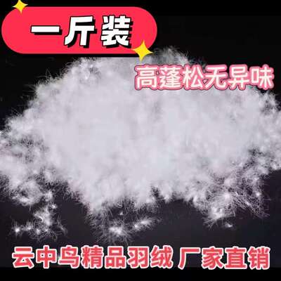 国标正品95白鸭绒白鹅绒精洗抗菌五星级酒店羽绒服羽绒被原料填充