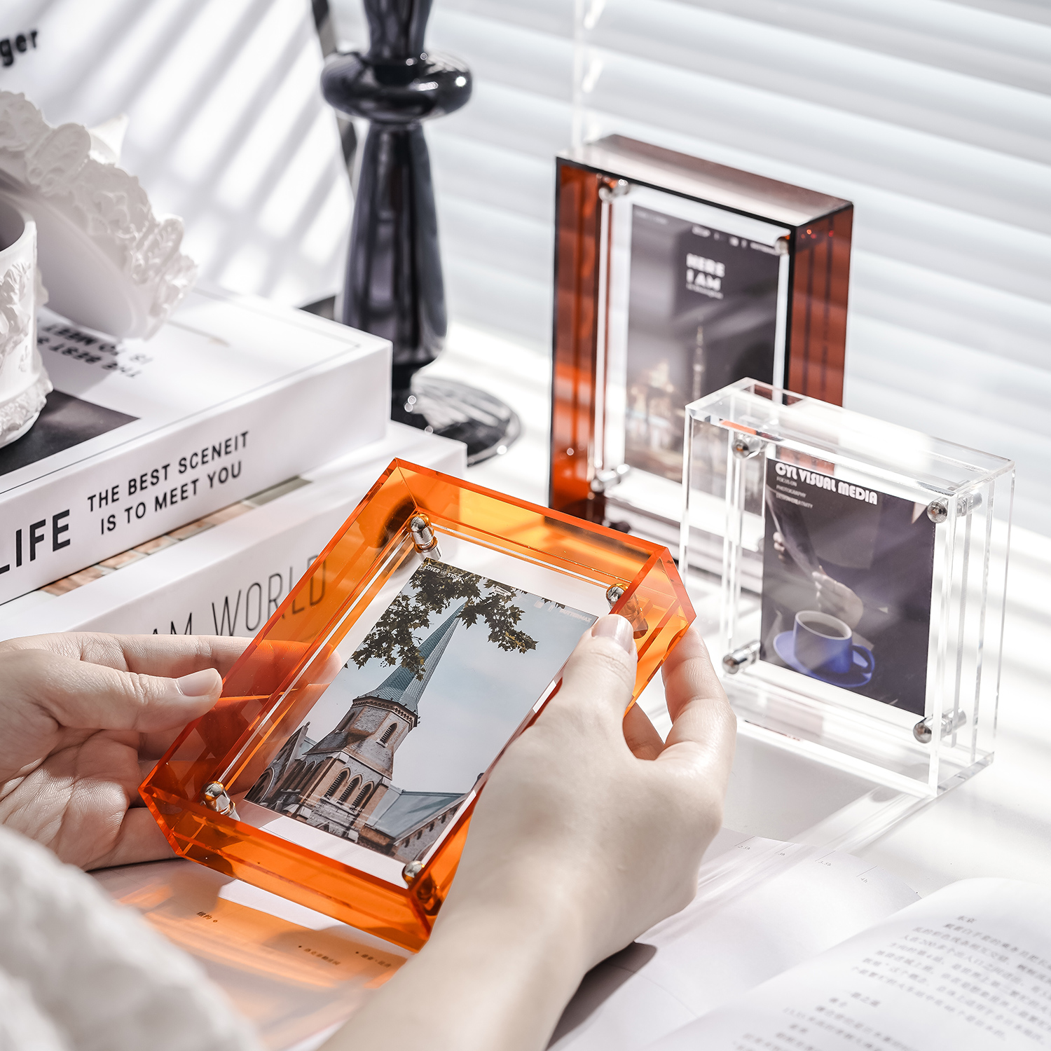 免费打印照片，亚克力迷你小相框