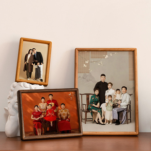 【摆台组合优惠装】写真照片摆台 全家福实木摆台 打印照片做相框