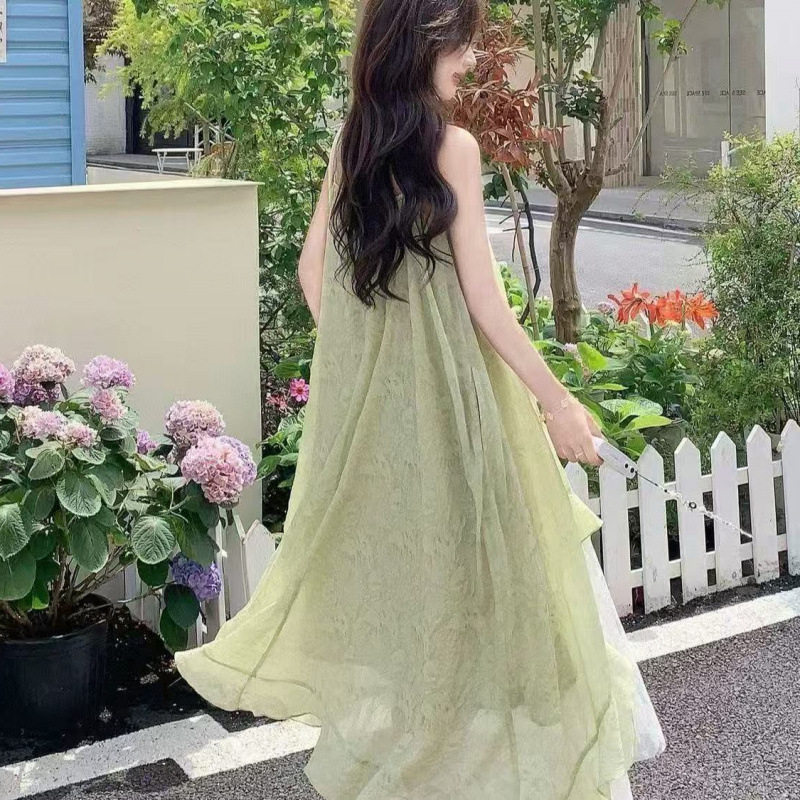 法式甜美2026印花夏季拼