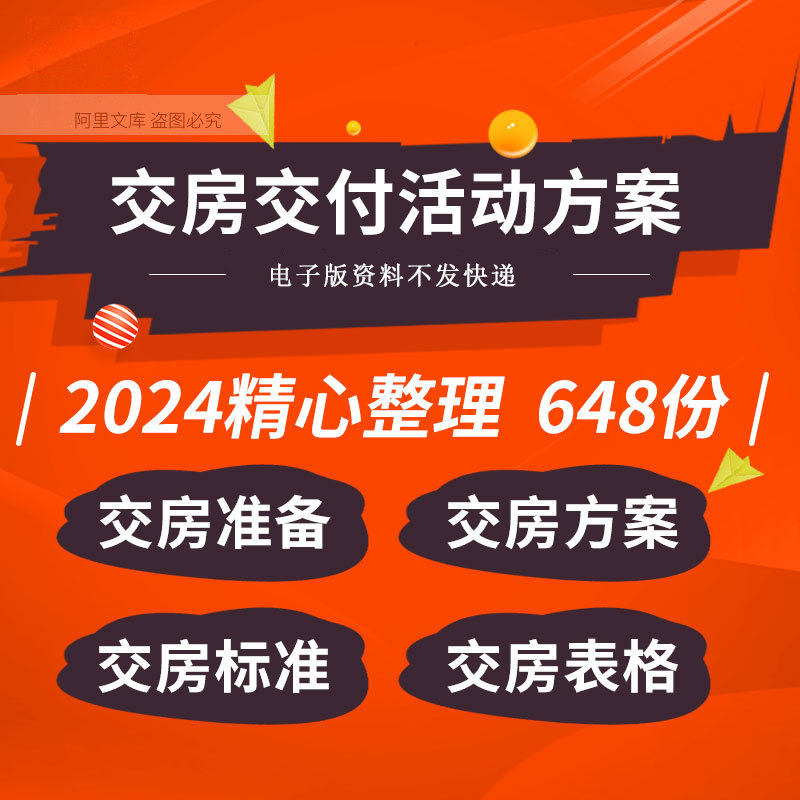 地产项目物业交房仪式验收交付活动策划方案流程准备标准表格模板