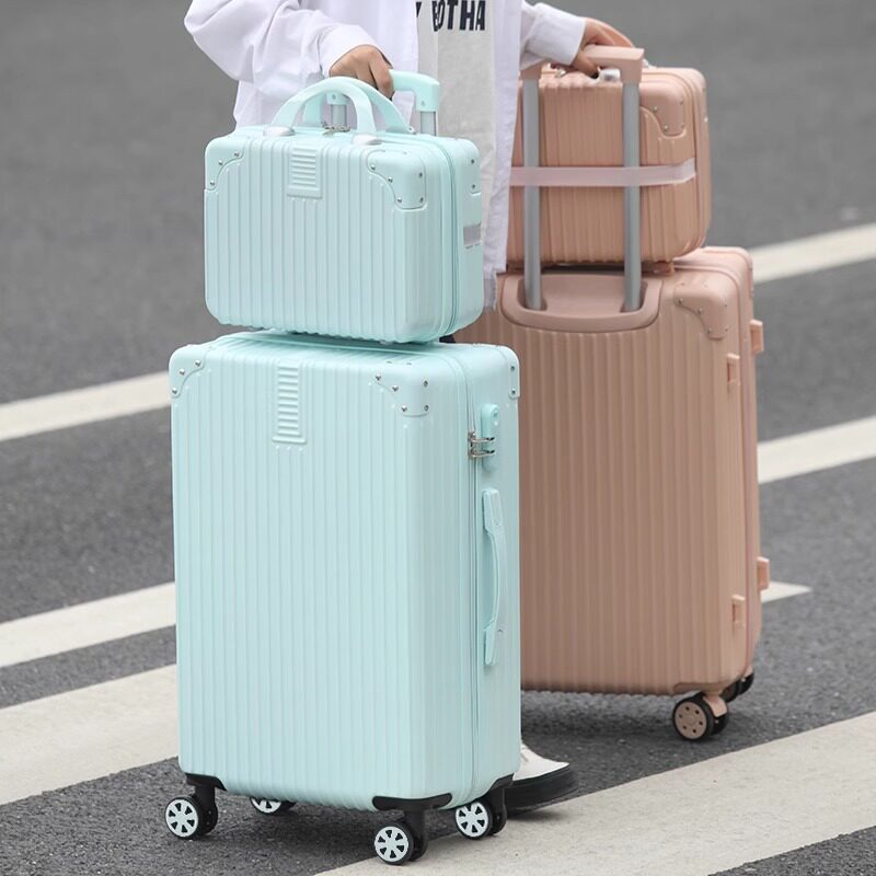 女生网红复古 20 寸小型拉杆行李箱 24 寸学生短途差旅便携旅行箱图片