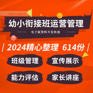 幼小衔接班运营班级管理家校沟通阶段能力评估招生家长会公开课