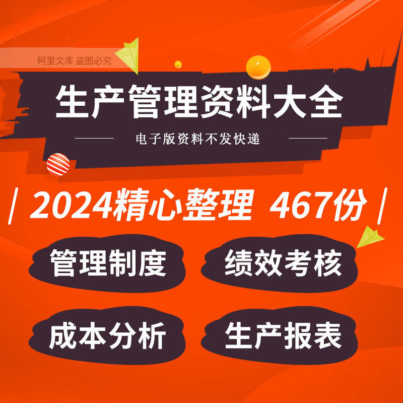 企业公司工厂生产管理制度工作职责绩效考核成本分析日月报表