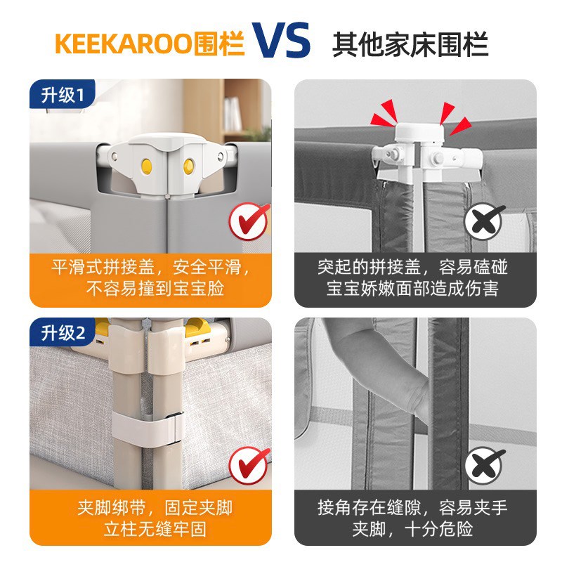 床围栏三片装床围婴儿护栏防摔床护栏儿J童防护栏挡板宝宝防掉神