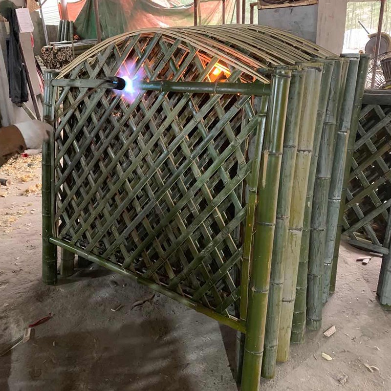 竹篱笆栅c栏户外庭院门围墙护栏草坪日式花园伸缩菜园防腐竹子围