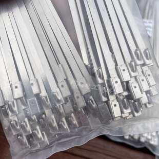 不锈钢扎带自锁收紧室外耐高温船用捆绑金属钢条扎丝固定扎带束线