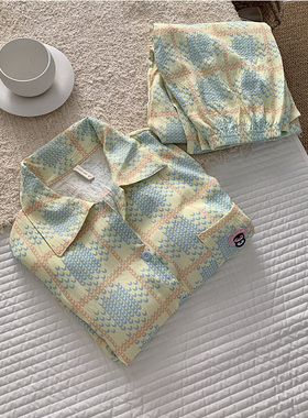 卡通可爱企鹅印花睡衣女款夏季新款短袖甜美短袖家居服套装可外穿