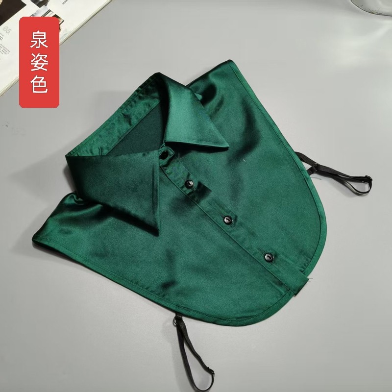 假领子新款四季装百搭款学院风方领假衣领绿色衣领春秋冬时尚假领