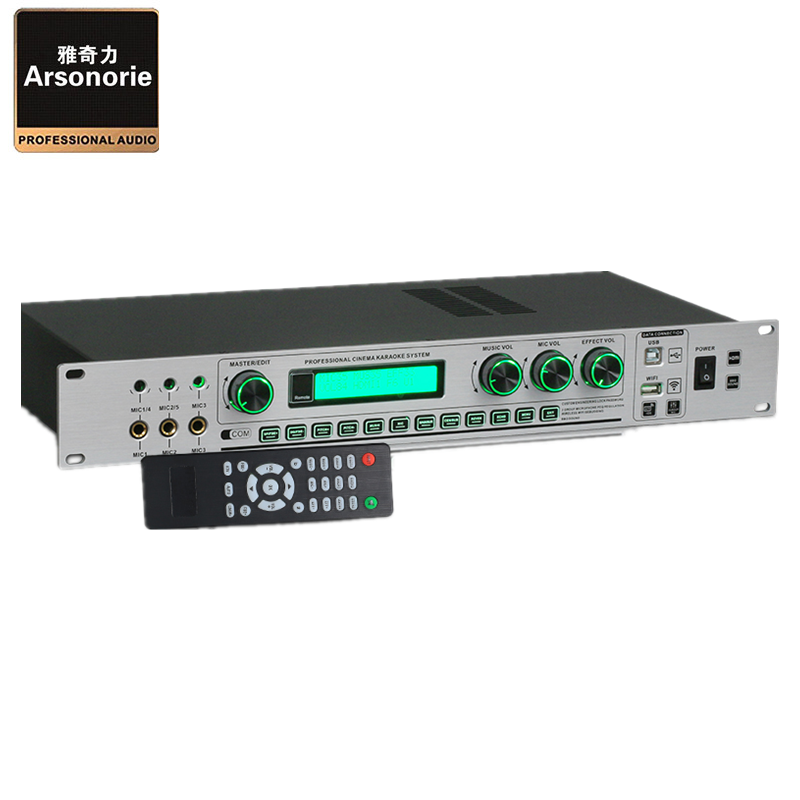 雅奇力专业前级器5.1家庭影院解码HDMI输入输出卡拉OK混响影K