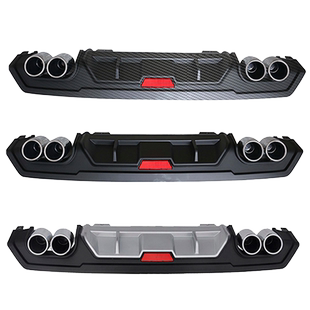 适用16-20款十代思域改装后扰流板免切割四出真假尾喉排气后唇