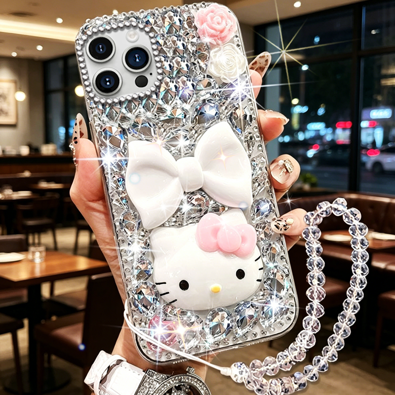 高级名媛奢华适用苹果iPhone16promax手机壳水钻7/2026年15女款17Pro外壳X保护套16软壳XS镶钻6SPLus闪钻8