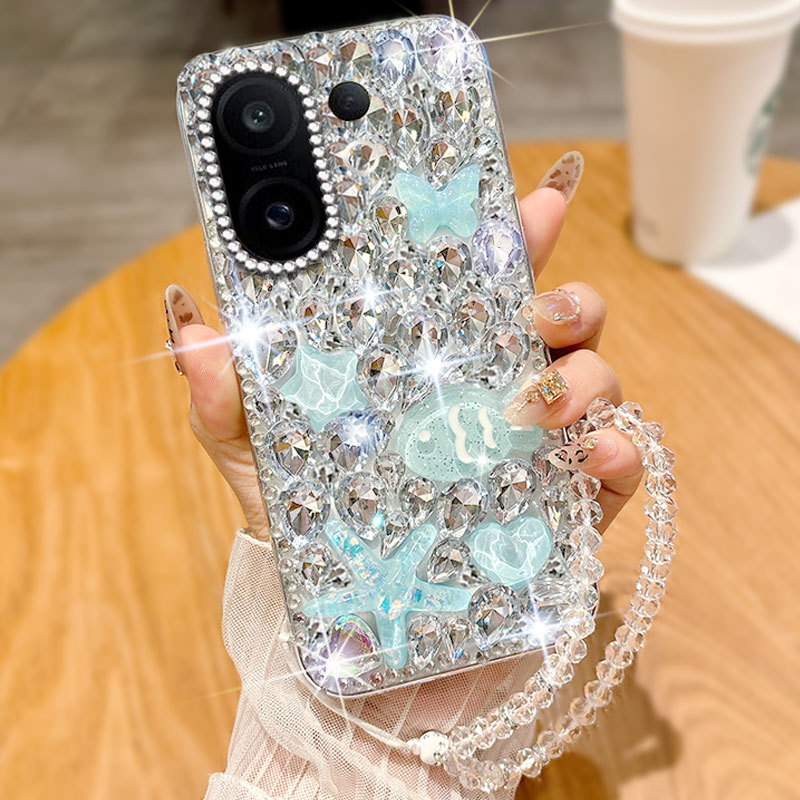 透明高级镶钻，不掉钻，不发黄