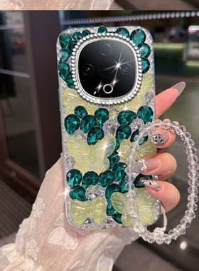 绿色小清新水钻适用oppoa6pro手机壳外壳8S高级感5 新品A1保护套a6gt小众8/2025年A3i女款K9x网红A1 全包6