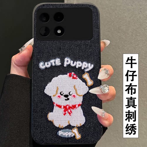 真刺绣牛仔布艺  不掉色 不脱丝