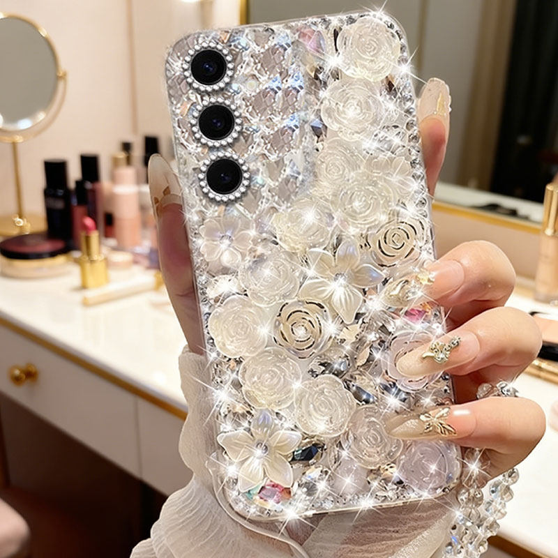 高端奢华镶钻手机壳，不掉钻，不发黄