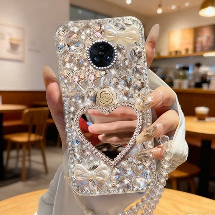 满钻奢华带镜子适用vivoNEX3手机壳/2026x23水钻X60曲屏版高端Y3小众NEX3S新款X50+网红Y35+外壳y73s全包X21S