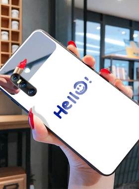 hello笑脸网红白色补妆镜适用vivo x27手机壳vⅰvo步步高x23幻彩版x30pro新款x20plus维沃x21i后置指纹ud女x9