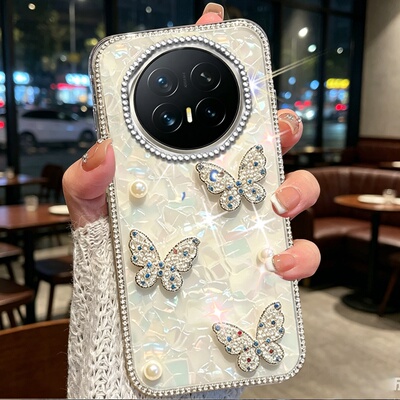 高级水钻蝴蝶适用荣耀MagicV6手机壳全包XS2外壳VFlip新品Vs2女款VS3防摔V硅胶P50PocketS/2026年V2RSR保护套