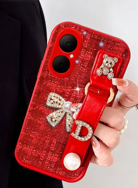 2026红色新年布艺小香风适用华为畅享80手机壳本命年荣耀80GT秋冬畅玩40硅胶8Plus过年6T冬天9T春节9x保护套