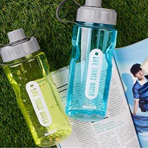 Large capacity water cup with children portable men outdoor creative plastic portable sports kettle without water bottle cup straw