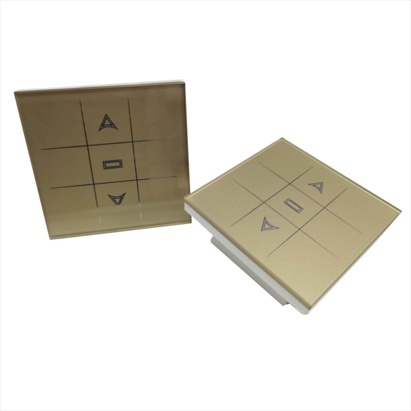 金色86触摸屏电动窗帘金属卷帘窗投影幕遥控接收器推窗电机控制盒