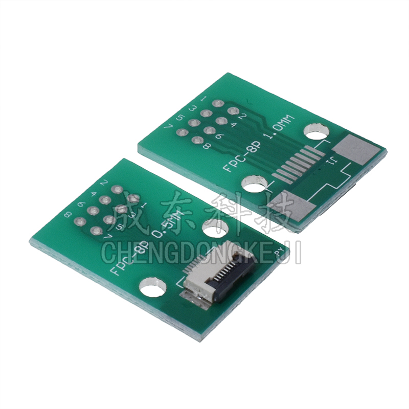 FFC/FPC软排线转接板双面0.5/1.0MM转直插2.54延长座转接座6P-80P