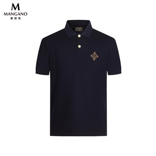 男纯棉商务休闲T恤 Mangano曼加龙夏季 新款 品牌logo刺绣短袖 POLO衫