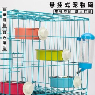 宠物食盆悬挂式不锈钢狗碗用品固定挂笼猫盆猫碗狗挂碗饮水盆狗盆