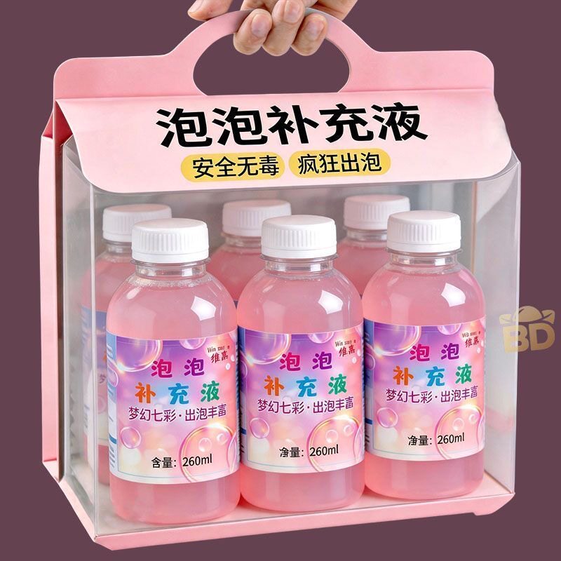 七彩泡泡液大瓶特浓泡泡儿童泡泡玩具通用型吹泡泡水补充液批发