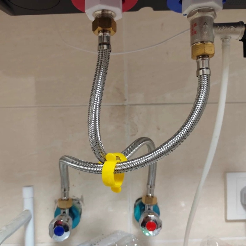 金属冷热防爆进水管高压双头角阀进水软管编织软管水龙头连接