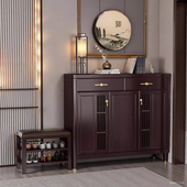 柜家用门口入户大容量靠收纳客厅玄关柜爆款 欧雅逸家新中式 实木鞋