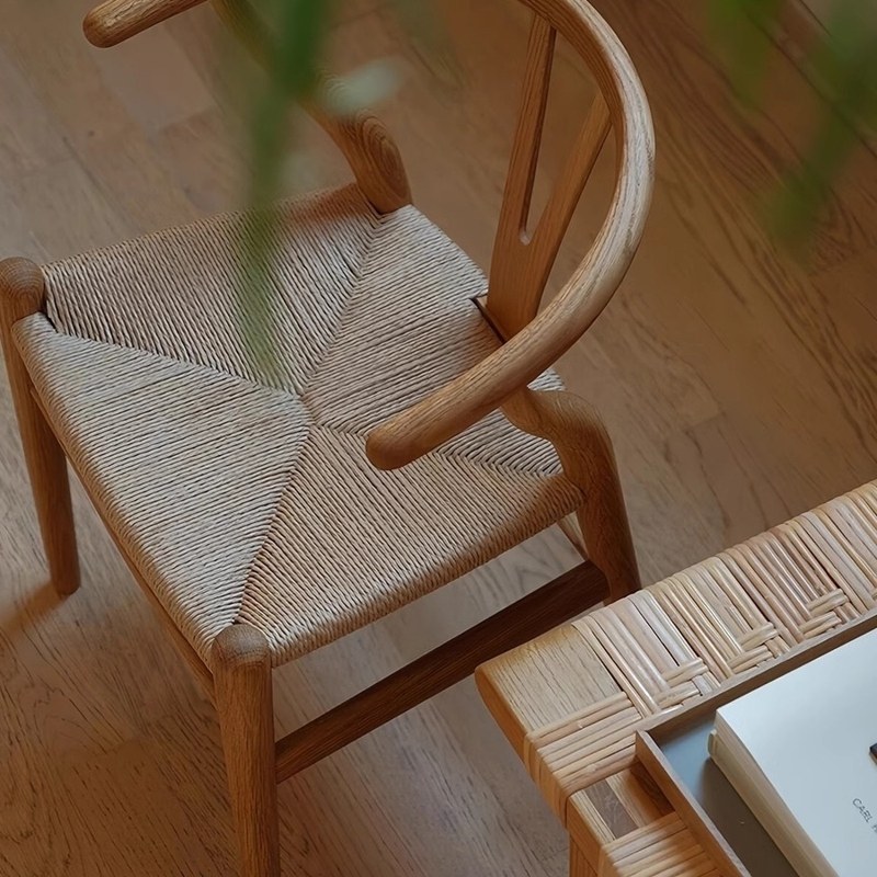 阳漫原实木餐椅子休闲阳台扶手靠背小家用中式绳藤编织喝茶矮椅子,住宅家具,餐椅,淘宝优惠券,粉丝福利购,淘宝优惠卷