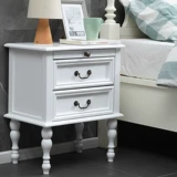 贝橘 Американская прикроватная тумбочка из цельного дерева, белая, в европейском стиле, мини, маленькая спальня, ультраузкая, скандинавская прикроватная тумбочка, роскошная