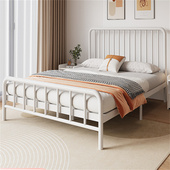 万羽铁艺床不锈钢现代简约儿童防异响双人床出租屋单人铁床铁架床