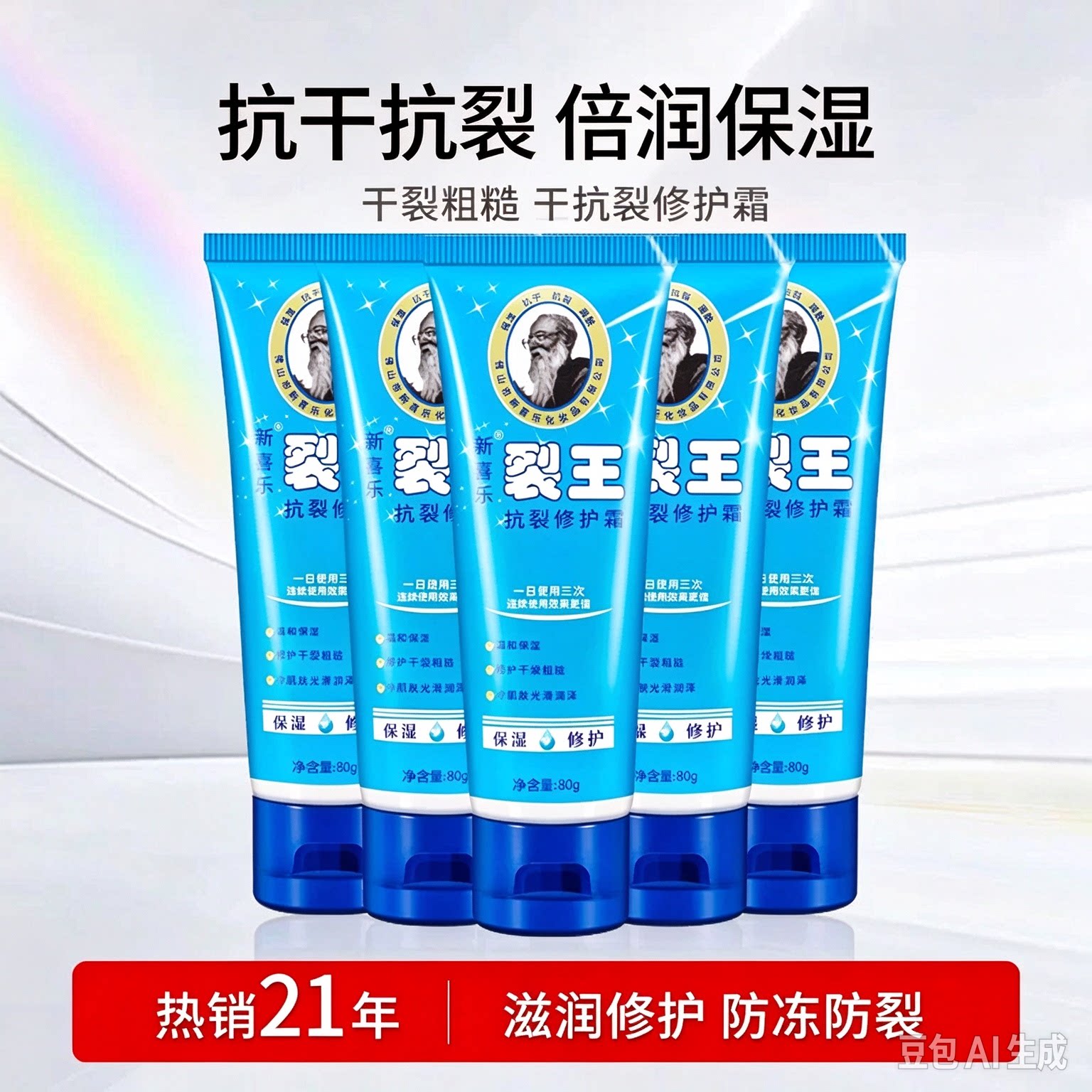 新喜乐正品官方裂王抗裂霜护手霜保湿滋润防裂护手脚防裂膏秋冬