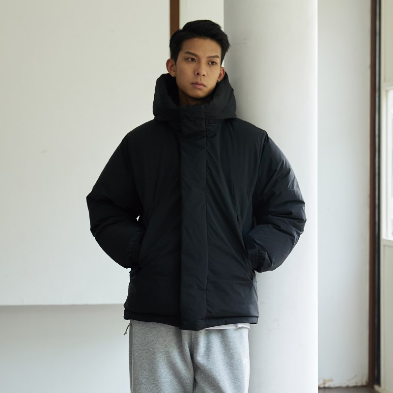 VMCL高蓬松90白鸭绒加厚特氟龙斜口袋E连帽羽绒服外套男女vermice